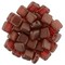 Czechmate 6mm Square Glass Czech Two Hole Tile Bead, Halo - Sangreal
